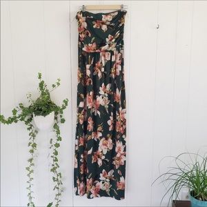 Vanilla Bay Green Floral Sleeveless Maxi Dress